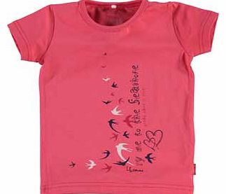 name it Mini Girls Coral T-Shirt - 12-18 Months