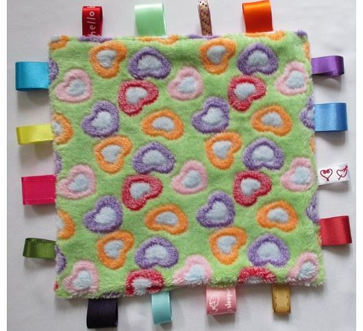 Baby taggie, Security Comfort blanket - Cuddles hearts