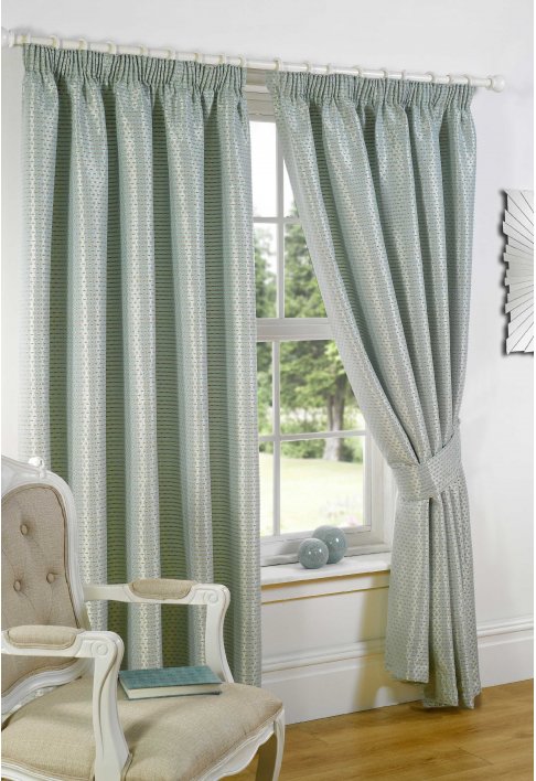Naples Duck Egg Lined Curtains