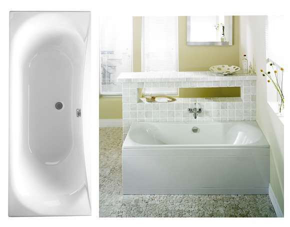 Double Ended Acrylic Bath 1700x700mm