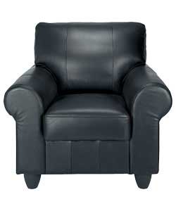 Napoli Leather Chair - Black