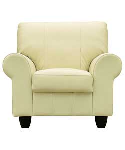 Napoli Leather Chair - Cream