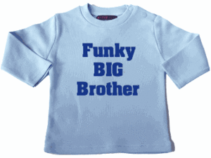 Funky BIG Brother slogan baby t-shirt by Nappy