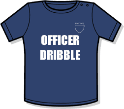Officer Dribble slogan baby t-shirt by Nappy