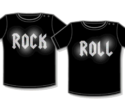 Rock n Roll Twins Slogan T-shirts by Nappy Head