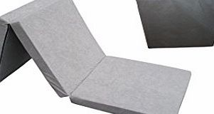 Natalia Spzoo Fold Out Guest Chair Z Bed Futon Folding Mattress 180x80x10 cm with cover bag Grey