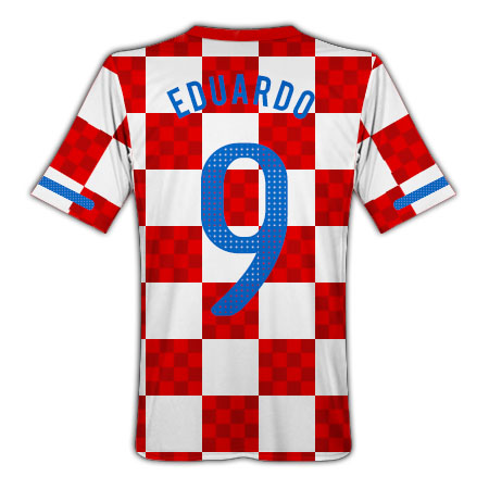 Nike 2010-11 Croatia Nike Home Shirt (Eduardo 9)