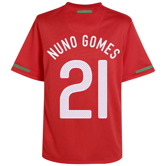 Nike 2010-11 Portugal World Cup Home (Nuno Gomes 21)