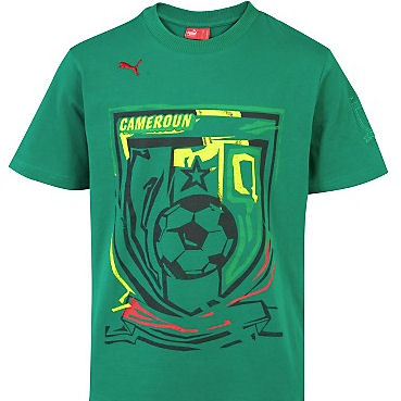 Puma 10-11 Cameroon Puma Graphic Tee (Green)