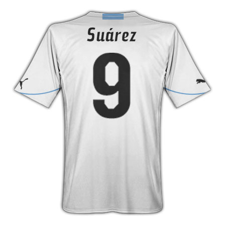 Puma 2010-11 Uruguay World Cup Away Shirt (Suarez 9)