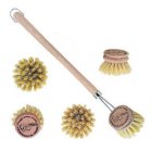 Natural Collection Washing Up Brush Handle with Four Extra Brush
