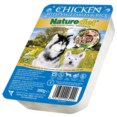 Tray Adult Dog Food with Chicken, Vegetables and Rice 390gm