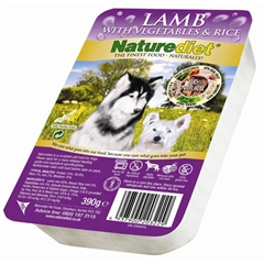Tray Adult Dog Food with Lamb, Vegetables and#38; Rice 390gm