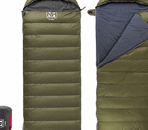 NatureHike  Eiderdown Camping Sleeping Bag Envelope Sleeping Bag Down Sleeping Bag(Army green)