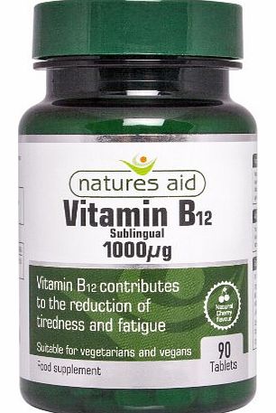 Natures Aid Vitamin B12 Tablets 1000ug Pack of 90