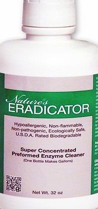 Natures ERADICATOR Multi-Purpose Enzyme Cleaner, green safe natural cleaning solution for home and industry, Concentrated 32 oz