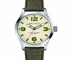 Nautica Mens BFD 102 Khaki Green Watch