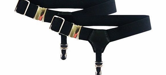 Nava-Mens Accessories NAVA New 1Pair Sexy Black Unisex Sock Garters Mens Womens Sock Suspender Accessories