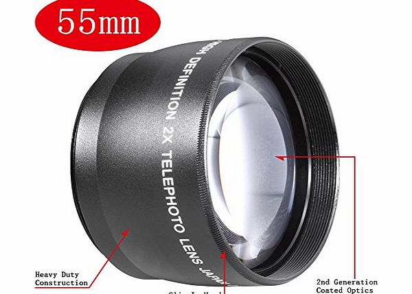 Neewer 55Mm Telephoto Lens W/ Bag For Sony A100 A200 A230 A300 A330