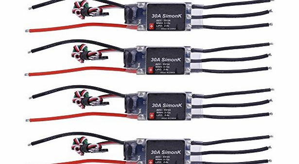 Neewer Simonk 30A Electric Speed Controllers ESC Set with 3A/5V BEC For RC Quadcopter FPV Helicopter 4PCS
