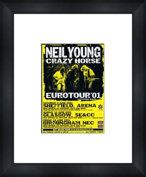 UK Tour 2001 - Custom Framed Original Tour Ad Framed Music Prints and Poster
