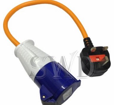 Neilsen 240V UK Caravan to 3 Pin Mains Supply Adaptor Lead Hook Up Cable Converter