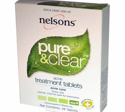 Nelson Homeopathics Pure amp; Clear, Acne Treatment, Step 4, 48 Tablets