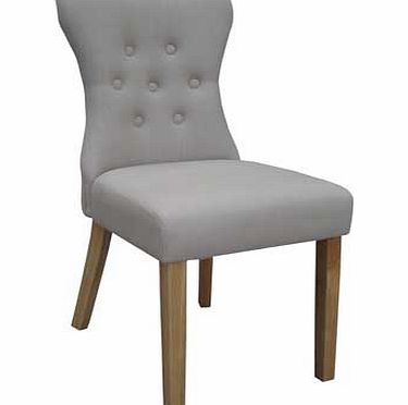 Set of 2 Fabric Dining Chairs - Cappuccino