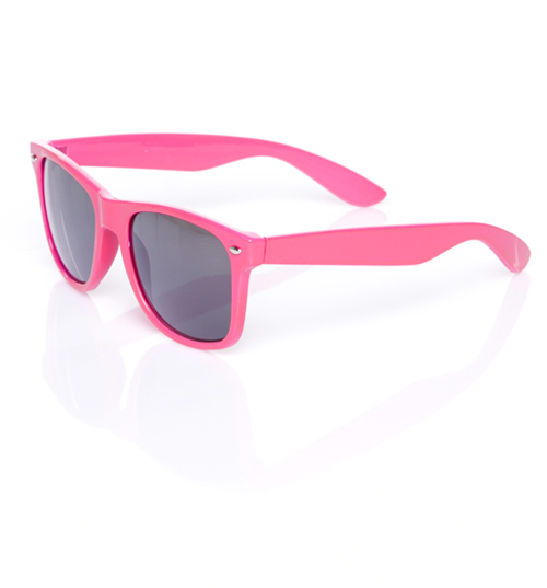 Neon Pink Wayfarer Sunglasses