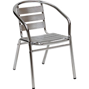 neptune Soho Aluminium Slatted Carver Chair