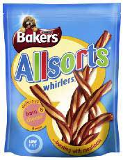 Bakers Allsorts Whirlers Dog Treats 150g