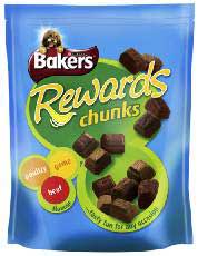 Bakers Rewards Chunks Dog Treats 130g