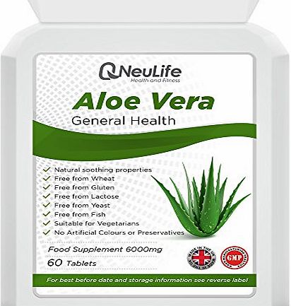 Neulife Health and Fitness Aloe Vera 6000mg - 60 Tablets - by Neulife Health and Fitness