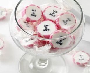 Nevetti Pink and White Mr and Mrs Rock Wedding Favours Sweet 50 Pieces