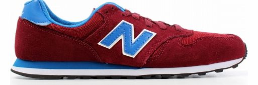New Balance 373 Burgundy/Blue Suede Trainers