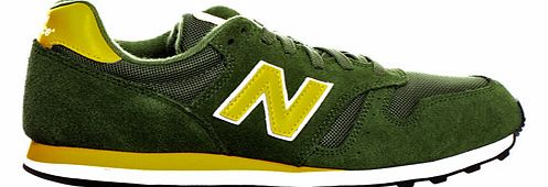 New Balance 373 Green/Yellow Suede Trainers