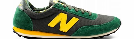 New Balance 410 Grey/Yellow Canvas Trainers