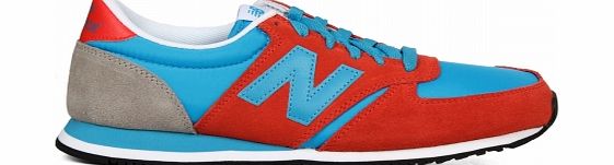 New Balance 420 Blue/Red Suede Trainers