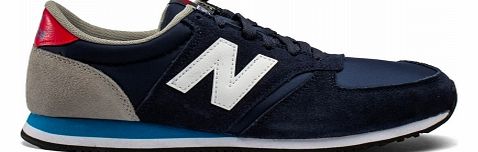 420 Navy/Grey Suede Trainers