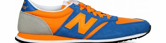 New Balance 420 Orange/Blue Suede Trainers