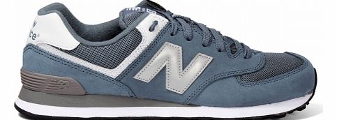 New Balance 574 Blue/Grey Suede Trainers