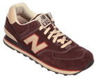 New Balance 574 Brown Suede Trainers