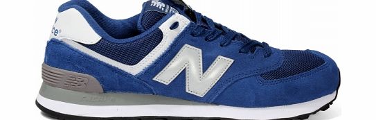 New Balance 574 Royal Blue Suede Trainers