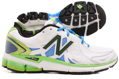 780 V2 Mens Running Shoes White/Green/Blue