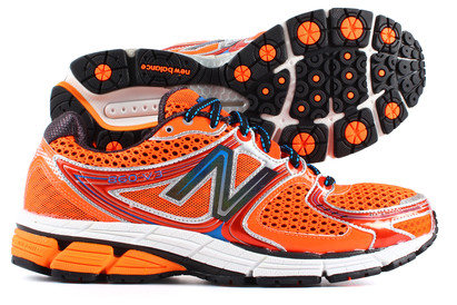 860V3 Wide Fit 2E Running Shoes Orange/Silver