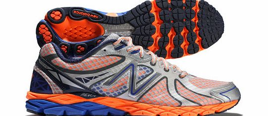 New Balance 870 V3 Mens Running Shoes Silver/Orange/Blue