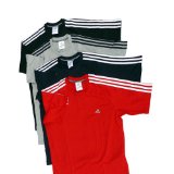 New Balance Adidas Essentials 3S Crew T Shirt (White/Navy Small)