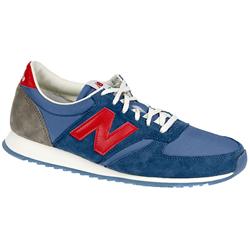 Male 420 Leather/Textile Upper Textile Lining Fashion Trainers in Blue