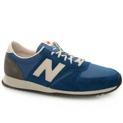 New Balance Male 420 Suede Upper Fashion Trainers in Blue, Khaki, White and Blue