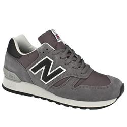 New Balance Male 670 Suede Upper Fashion Trainers in Grey and Black, Khaki